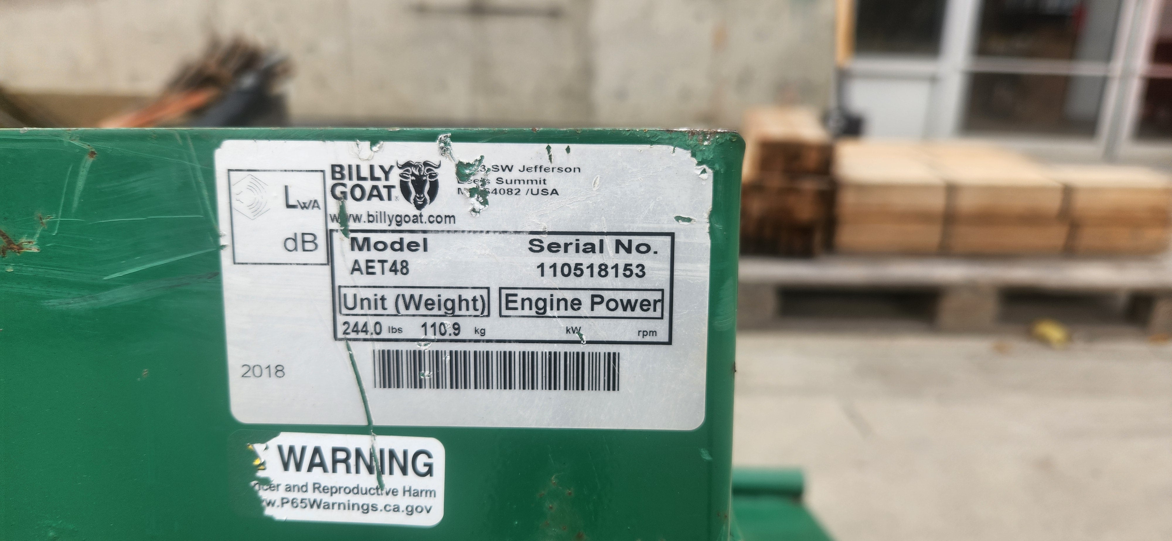 Billy Goat AET48 - 48" Towbehind Aerator